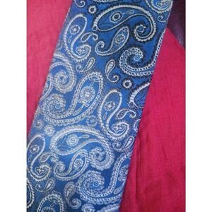 Piere cardin paisley blue silk slim tie